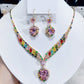 💎 40% kedvezmény! ✨ Csillogó szív alakú ékszerszett – nyaklánc és fülbevaló, elegáns, könnyű 💖