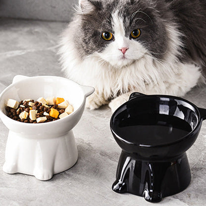 🥣Ergonómikus, emelt műanyag macskatál🐱