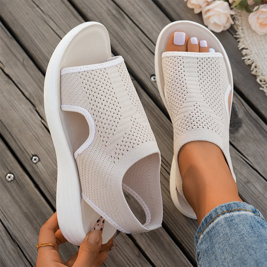 👡Női nyári platformos, nyitott orrú szandálok✨☀️Egész nap hűvös és stílusos