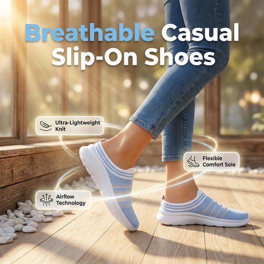👟 Sétáljon felhőpuhaságú kényelemben – Légáteresztő alkalmi slip‑on mules otthonra és szabadba – Utánvétes 💨