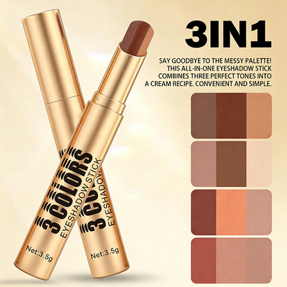 💄1+1 ingyen 💥 3 az 1-ben színátmenetes szemhéjfesték-stift – Egy mozdulattal felvihető, vízálló, ívelt hegyű ✨