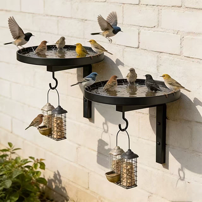 🐦 🛁 Fali fém madáritató – időjárásálló, könnyen tisztítható, kiválóan alkalmas kertbe, erkélyre és teraszra 🏡