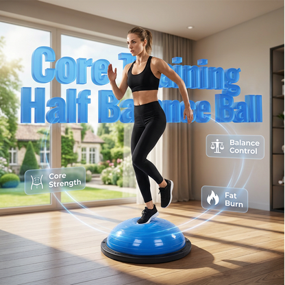 🧘 Balance Trainer félgömb – kétoldalas, csúszásgátló talppal, erőfejlesztéshez és rehabilitációhoz – utánvéttel 📦