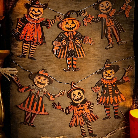 🔥A készlet erejéig 40% kedvezmény!🎉 Vintage halloweeni fa falidísz-készlet