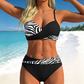 🌺👙 Mintás, formáló hatású kétrészes bikini –🌊A szigeti nyaralás elengedhetetlen kellékei💕