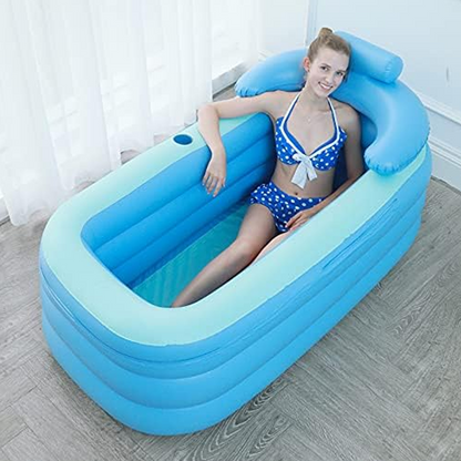 🛁💨 Felfújható fürdőkád felnőtteknek – 50% KEDVEZMÉNY! Pihenj bárhol: hordozható, stabil, gyorsan felállítható. 🔥✨