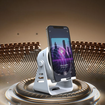 🔊 2 az 1-ben tartó indukciós hangszóróval, 360°-os hangzás, minden telefonhoz és táblagéphez kompatibilis