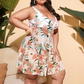 🌊 Női virágmintás egyrészes fürdőruha – U-hátú, magas kivágású, U-back – Utánvét 👗✨