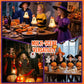 Szőrös pók nagy hálóval – halloweeni kültéri dekoráció