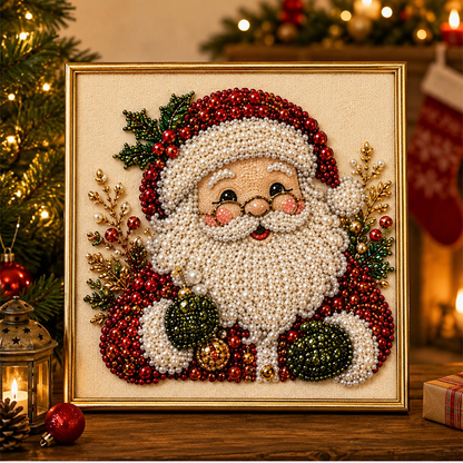 🎄🎅 Karácsonyi festőkészlet gyöngyökkel és strasszokkal, kézműves foglalkozás gyerekeknek és felnőtteknek, csillogó ünnepi dekoráció az ünnepekre ✨