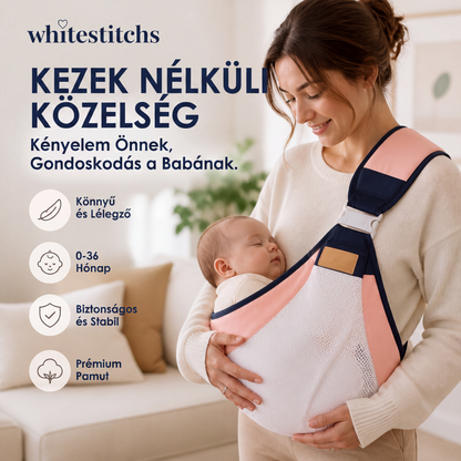 🔥1+1 INGYEN👶4 az 1-ben Lélegző Csecsemőhordozó – Pamut Hálós Anyag, Nyaktámasz
