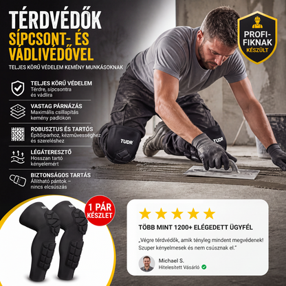 🏋️ Munkahelyi vagy sportoláshoz alkalmas, párnázott térdvédő – kényelmes, lélegző