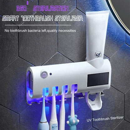 🦷 UV-fogkefe-sterilizáló – falra szerelhető, elpusztítja a baktériumokat, -50%! 🎁