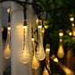 ✨💡Vízcsepp Fényfüzér – Napenergiával Működő, Vezeték Nélküli, Kültéri Dekoráció🎄