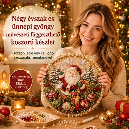 🔮 DIY Négy Évszak Gyöngyös Koszorú Készítő Készlet