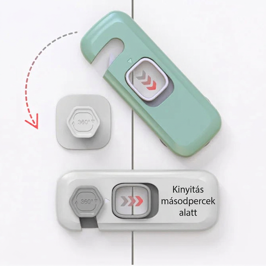 🔒👶 Többfunkciós hűtőzár – Fúrás nélküli telepítés, megvédi gyermekét a konyhai veszélyektől ✨