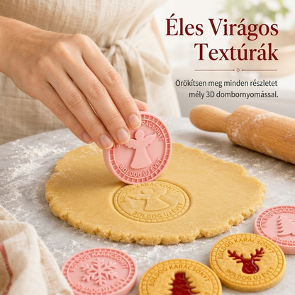 🍪 Ünnepi Hangulat a Konyhában! Karácsonyi Süti Formakészlet – Tökéletes Minták, Családi Öröm ✨