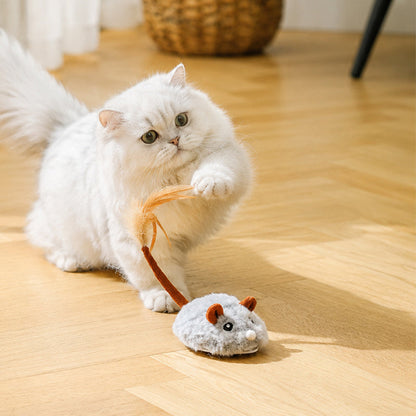 🐱 Intelligens elektromos egér macskajáték – automatikusan mozog, interaktív, újratölthető, beltéri macskáknak ⏰