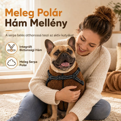 🐶 Meleg téli kutyaruha fényvisszaverő csíkokkal és hámokkal kicsi és közepes testű kutyák számára