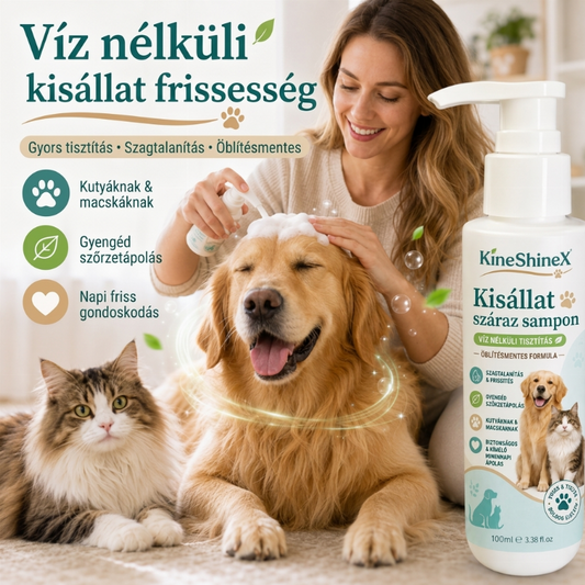 🐾1+1 ingyen🧴 Öblítés nélküli fürdőhab háziállatoknak
