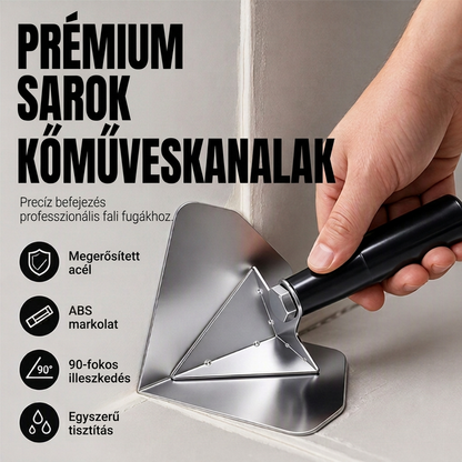 🧱50% KEDVEZMÉNY👷 Rozsdamentes acél sarokkanál – Stabil szerszám fal és sarok javítási munkákhoz