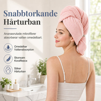 💇‍♀️ Korallfleece Hajtörölköző – 6× Nedvszívó, Gyorsan Szárad, Ergonómikus, 50% Kedvezmény 🍍